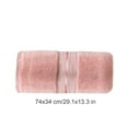 thumbnail image 3 of Bath Towel | Quick Dry Soft Absorbent Fabric | Non-Shedding Smooth Face | Double-Needle Reinforced Edges | 1 Pc | 74 x 34 cm | Blue Pink Khaki White Gray | For Home Spa Gym Pool Beach, 3 of 6