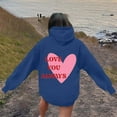 thumbnail image 5 of Wovix Hoodies For Women Word Graphic Sweatshirts Vintage Hoodie Trendy Preppy Hooded Shirts Long Sleeve Oversized Loose Soft Tops, 5 of 7