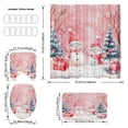 thumbnail image 2 of Uxgjfwu Christmas Bathroom Set 4 Pcs Shower Curtain with Santa Pattern Non Woven Bath Mat Toilet Cover and U Shape Lid Decoration for Holiday Decor, 2 of 6