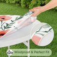 thumbnail image 5 of Pioneer Flower Floral Print Pattern Round Fitted Tablecloth with Elastic Edge,Dining Table Cover Waterproof,Outdoor Round Tablecloth for Camping,Dining,Indoor and Outdoor, 5 of 7