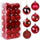 thumbnail image 1 of Adornos de Bolas de Navidad Inastillables MACHAO 36 Piezas para Árbol de Navidad Rojas, 1 of 5