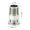 thumbnail image 2 of 1 Inch TC Tri Clamps Adaptor, Tri-Clover Fittings to NPT 1/2" Male Thread Adaptor Hexagonal 304 Stainless Steel, 25.2mm, 2 of 5
