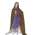 thumbnail image 4 of Honeii Leopard Print Poncho Cape, Cloak Coat, Snuggly Hooded Wearable Blanket, Hooded Cape For Teenagers,Halloween Costumes-Medium, 4 of 7