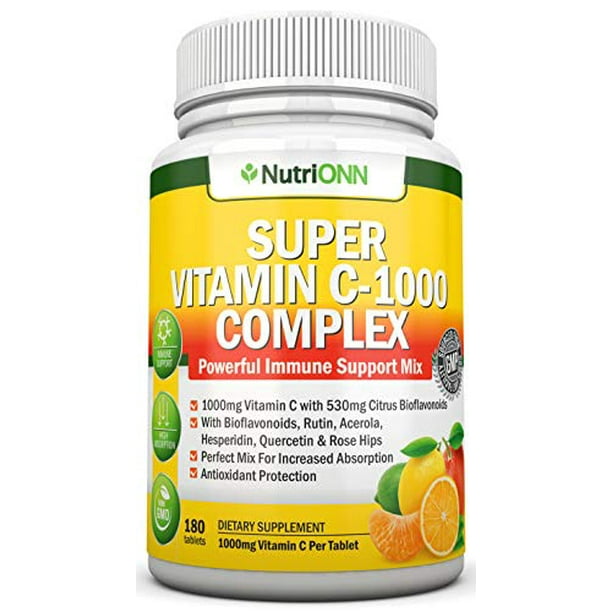 Super Vitamin C Complex 1695Mg 180 Tablets with 530 mg Natural
