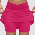 thumbnail image 2 of GEWSEY Women's 20" Knee Length Skorts Skirts Athletic Tennis Skorts Long Golf Skirt with Pockets Modest Skirts Hot Pink, XXL, 2 of 6
