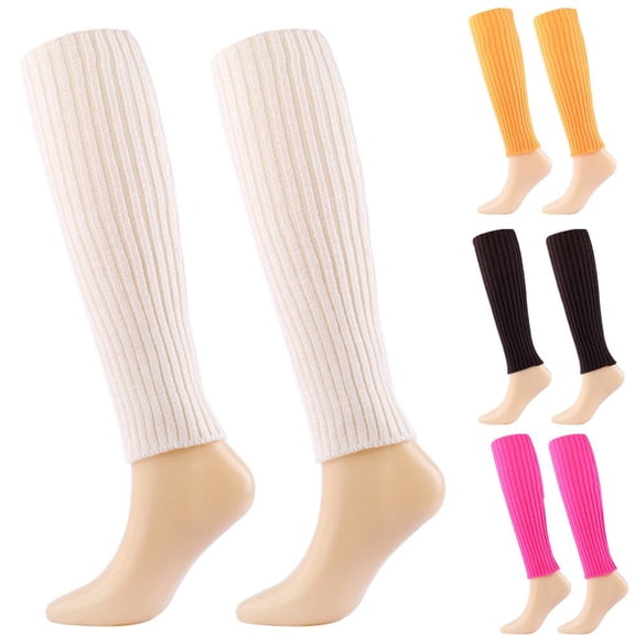 SPRING PARK 1 Pair Womens Fashion Leg Warmers Adult Junior Ribbed Knitted Long Socks for Party Sports Casual Sock