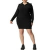 Agnes Orinda Juniors Plus Size Sweater Dress for Knit Long Sleeve Zipper Collar Pullover Short Sweater Dresses