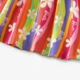 thumbnail image 6 of Barbie Girls Rainbow Creative Stripe Print Graphic Belt Dress Sizes 2-12, 6 of 8