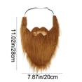 thumbnail image 2 of DAMAI St. Patrick's Day Fake Beards, Flase Beard Funny Brown Fake Mustache, Novelty Stick On Fake Beard, 2 of 7