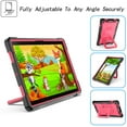 thumbnail image 3 of Galaxy Tab A8 10.5" Case (Model SM-X200/X205) - TECH CIRCLE Foldable Kickstand Shockproof Kids Proof Rugged Case with Adjustable Shoulder Strap for Samsung Galaxy Tab A8 10.5-inch Tablet, Black+Rose, 3 of 8