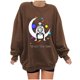 thumbnail image 1 of Sudadera Para Mujer Sudaderas de Otoño Estampado de Calavera Suelto Cuello Redondo Manga Larga Sudadera de Gran Tamaño de Lana Odeerbi ODB171604, 1 of 9