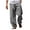 Gray, variant on Fmbrln Mens Cotton Linen Drawstring Pants Summer Casual Loose Beach Pants Lounge Pants Lightweight Comfy Pockets Trousers White 3XL