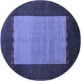 thumbnail image 1 of Ahgly Company Machine Washable Indoor Round Abstract Blue Modern Area Rugs, 8' Round, 1 of 4