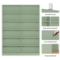 thumbnail image 4 of Homfa 74.3” Double Wide 6-Tier Bookcase, Extra Large Wooden Freestanding Display Bookshelf for Home Office Living Room, Green, 4 of 8