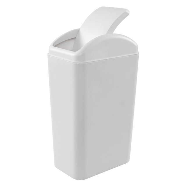 Farmoon 14L Slim Trash Can Modern Swing Lid Wastebasket Paper Dustbin Waste Bin