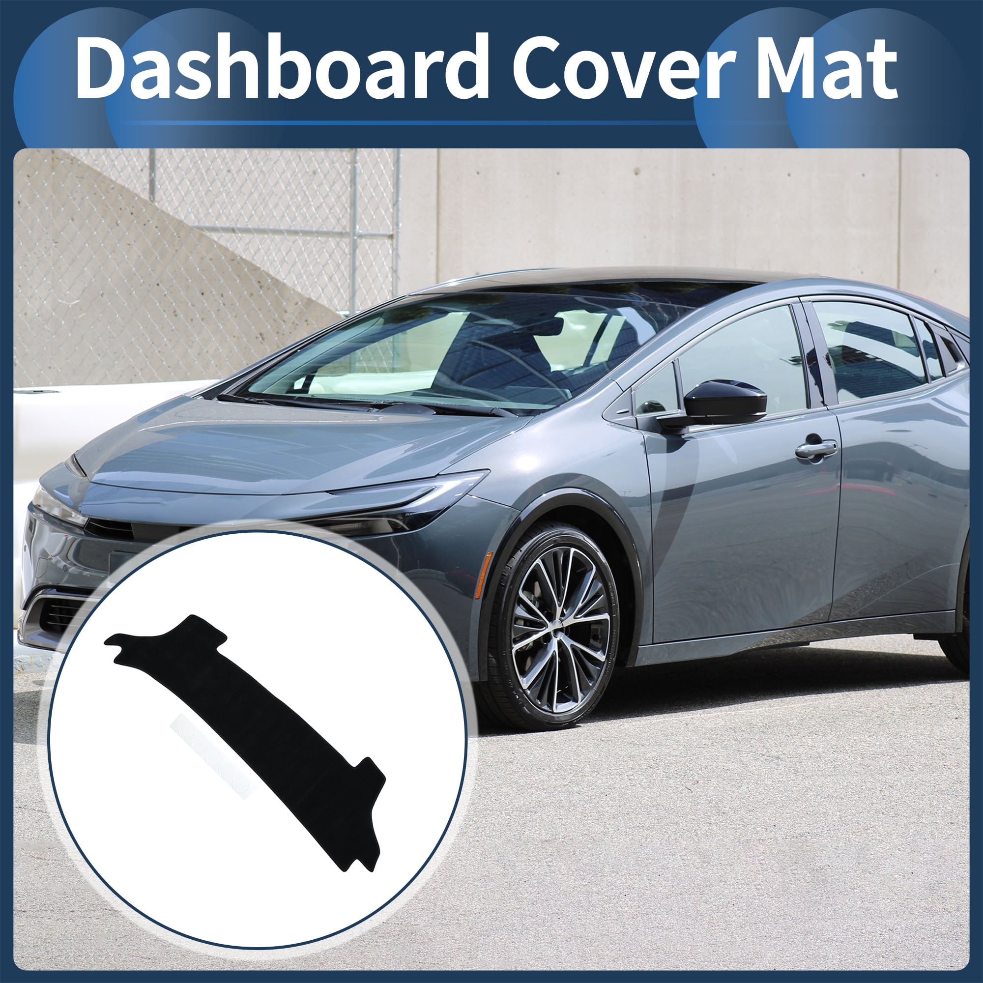 Unique Bargains 1Pcs Dashboard Cover Dash Cover Mat Carpet for Toyota Prius 2020-2025 Polyester Black
