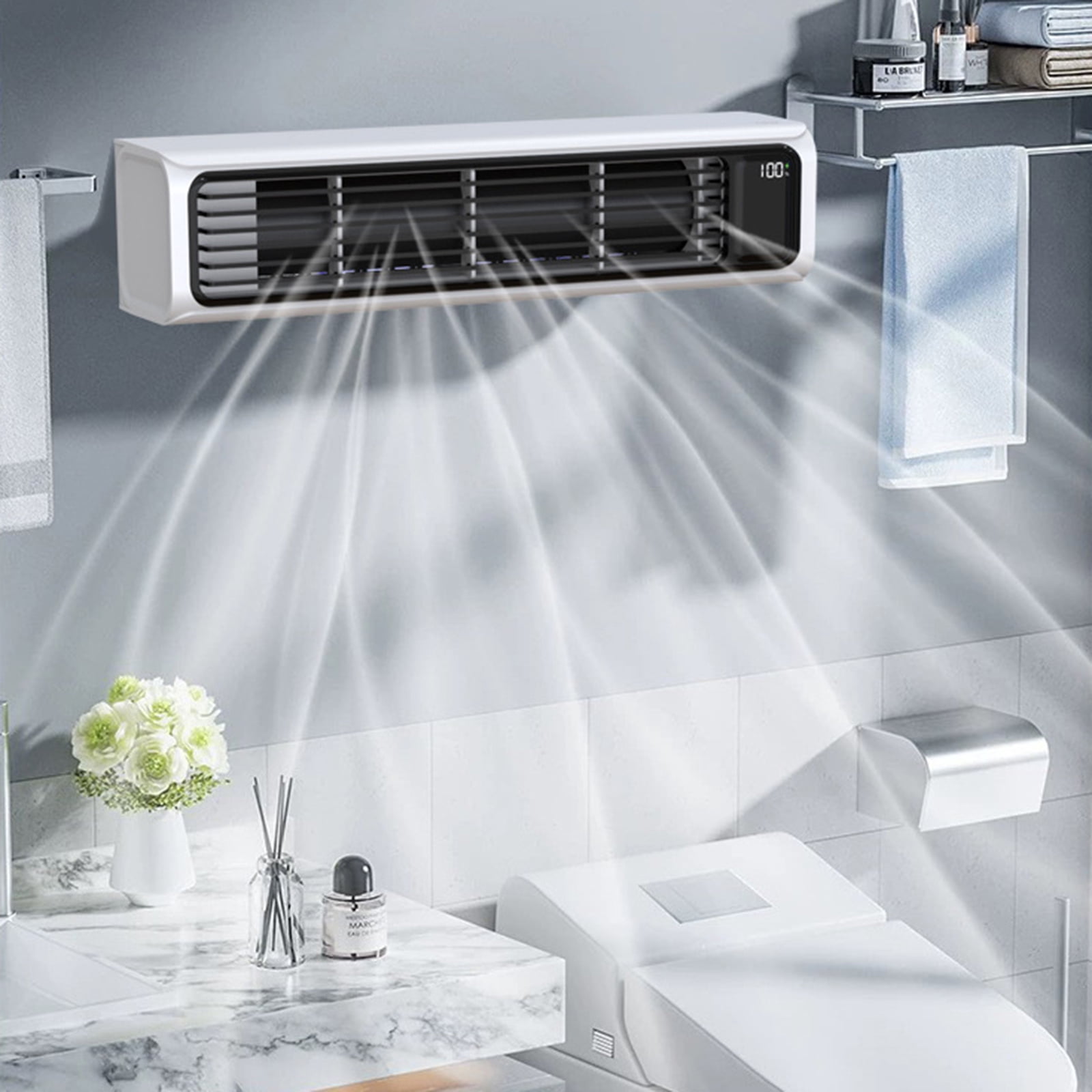 Split Mini Portable Air Conditioner Without Vent Hose, Wall Mount Ductless Cooling AC Unit, Ultra Quiet 3 Speed Control Fan for Car, RV, Office, Kitchen & Bedroom