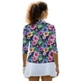 thumbnail image 4 of Binienty Tropical Hibiscus Golf Shirts for Women Short Sleeve Cloth Quarter Zip Lightweight Fit Plain Machine Washable Suitable for Outdoor Sports for Winter Outdoor Sports, 4 of 7