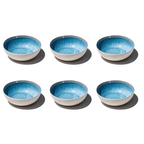 Coastal Reactive NewWave Melamine Bowl - Blue - 7" - Set of 6