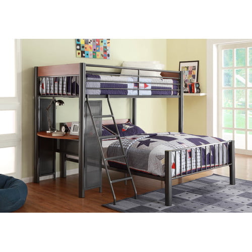 Harriet Bee Twyla Twin Over Full L, Twin Over Full Bunk Bed With Desk
