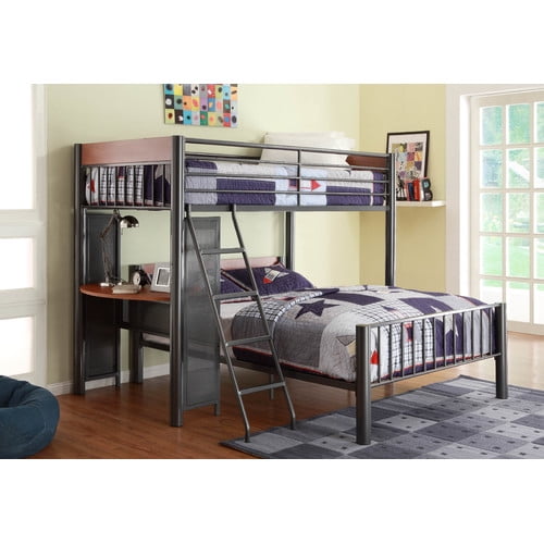 Harriet Bee Twyla Twin Over Full L Shaped Bunk Bed Walmart Com Walmart Com