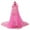 Pink, variant on Htigea Adult and Kids Hooded Cloaks Sheer Floor Length Cape with Rhinestones Fashion Holiday Party Cloak Pink S