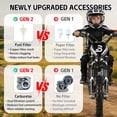 thumbnail image 6 of 49cc 2-Stroke Kids Dirt Bike, Gas Powered Mini Dirt Bike for Boys and Girls 5-13, Motorcycle with 25mph Max Speed, 2.5-10" Off Road Tires, Front and Rear Suspension & Dual Disc Brakes, Black, 6 of 8