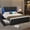 Black, variant on AOGLLATI Queen Bed Frame with Headboard and 4 Storage Drawers Platform Bed Frame with Led Light & 2 USB Ports No Box Spring Needed