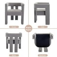 thumbnail image 5 of Tabaray Modern Boucle Dining Chair Set of 4, Sherpa Barrel Accent Chairs Upholstered Armchair Comfy Side Chair for Kitchen Living Room Reception (Grey, Set of 4), 5 of 7