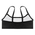 thumbnail image 4 of OOOUM Girls Basic Swim Bikini Top Adjustable Spaghetti Strap Solid Color Tank Top Stretch Breathable Layering Vest For Summer Beach Black 5-6 Years, 4 of 9