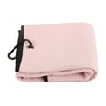 thumbnail image 3 of Toalla de golf de microfibra con patrón de gofres, toallas de absorción de sudor con mosquetón para deportes de ejercicio, color rosa, 3 of 5