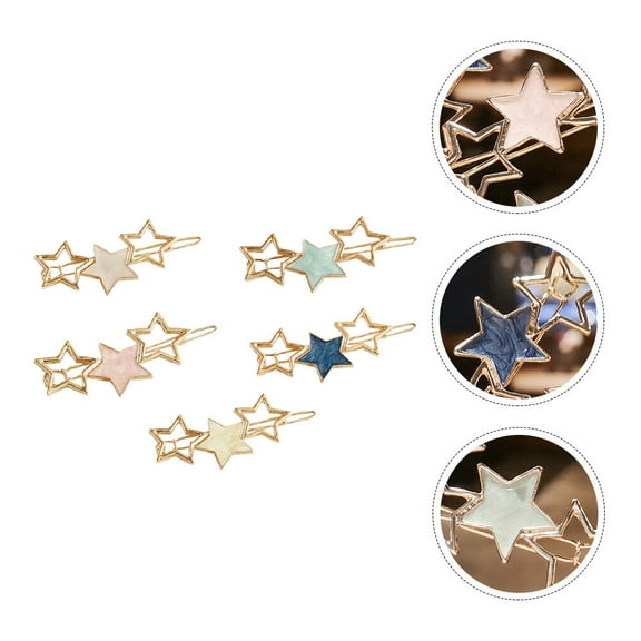 Homoyoyo 5Pcs Cute Hair Accessories for Women Star Design Hair Styling Clips for All Ages