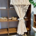 thumbnail image 2 of Cabinet curtains for kitchen, with sliding rails, self-adhesive country-style shading and ventilation privacy curtain for shoe cabinets, wardrobes, washing machines, 2 of 8
