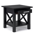 thumbnail image 5 of Home Square 2-Piece Solidwood Wide End Table with Storage Set in Black, 5 of 11