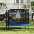 thumbnail image 3 of Patiojoy Trampoline Rectangulaire pour Enfants 6 x 4 Pi Intérieur Extérieur Trampoline Récréatif avec Balançoire Bleu, 3 of 10