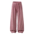 thumbnail image 5 of Men's Sweatpants Loose Striped Straight Leg Sweatpants For Men Elastic Waisted Wide Leg Pants Men's Drawstring waist Pants, 5 of 6