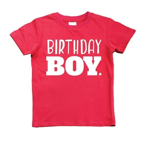 Birthday boy Shirt Toddler Boys Outfit First Happy 2t 3t 4 Year Old 5 Kids 6th (Red, 5 Years)