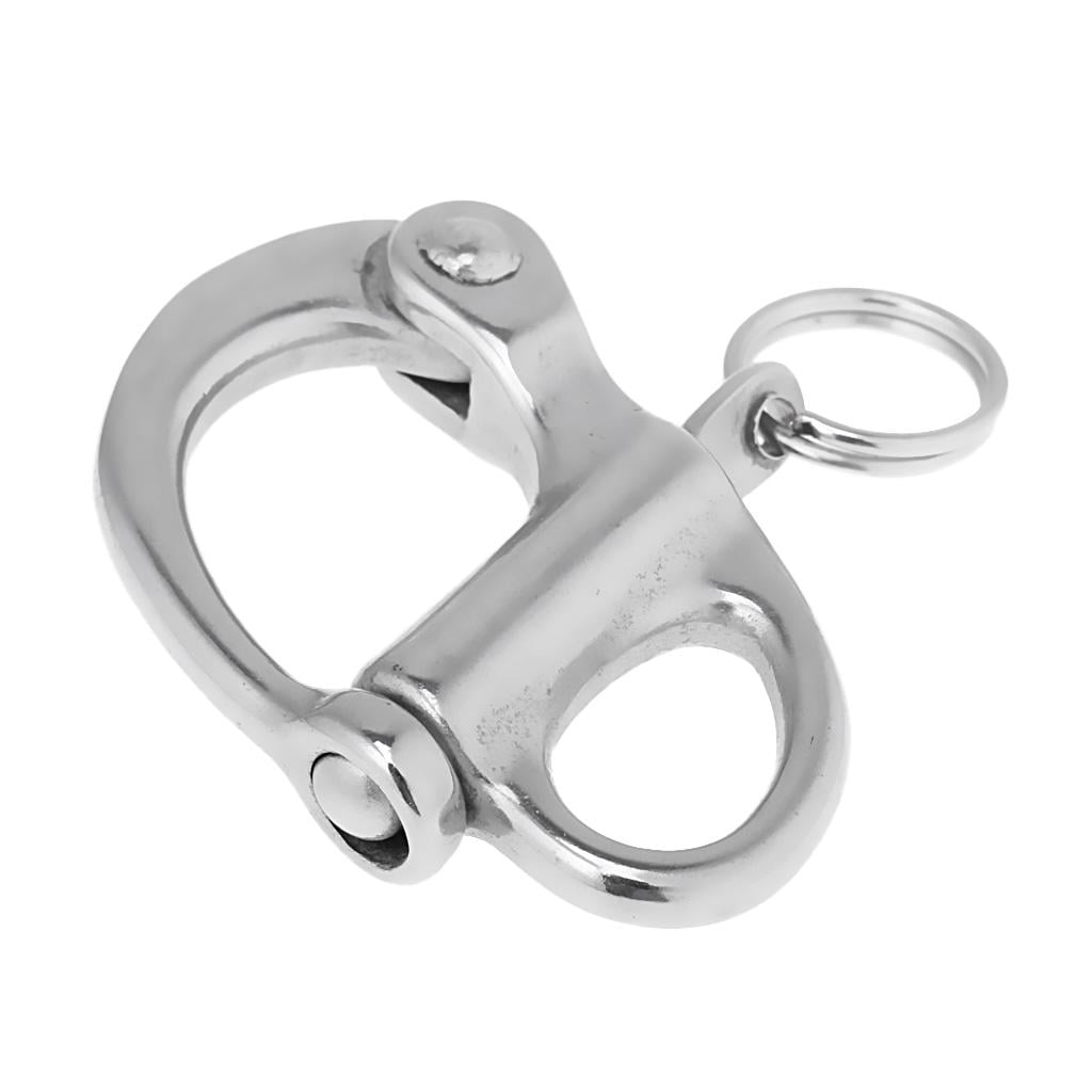 2 x Swivel Snap Shackle Stainless Steel 90mm 316 Grade Yacht Boat Marine Shackle 