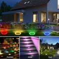 thumbnail image 4 of Labymos 4 Pack Solar Disk Lights Warm White & Human Inductive RGB Changing Color Ground, 4 of 8