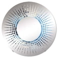 thumbnail image 2 of Designart "Tropical Palms: Blue & Grey Collage III" Coastal Starburst Round Wall Mirror - Coastal Oval Printed Decorative Mirror - Multiple Color Options, 2 of 5