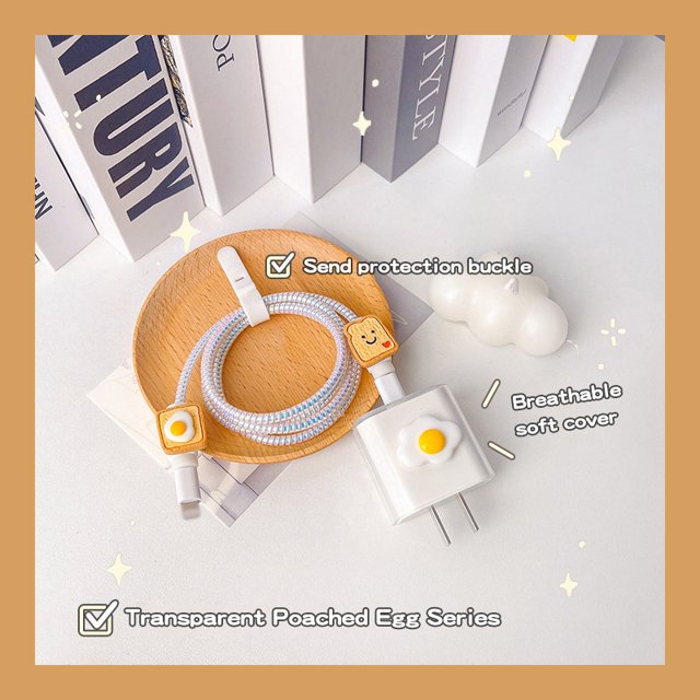 Cubierta De Polvo De Alambre Teléfono Móvil Mate De TPU/Juego De Manga Clara Anti Rotura De Tulipanes/Kit De Funda Protectora De Cargador Kuromi Doraemon De Dibujos Animados/Enrollador De Cable De Dat