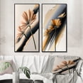 thumbnail image 1 of Designart "Hyperrealistic Gerbera Blossoms I" Gerbera Framed Wall Art Set Of 2 - White Floral Gallery Wall Frame Set For Home Decor, 1 of 6