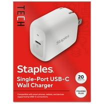 Staples TECH USB-C Wall Charger 20W White (ST62322)