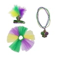 thumbnail image 2 of Beautynvta Mardi Gras Porch Goose Outfits for 23" Lawn Goose Statue, Carnival Dress Set Porch Goose Clothes for Mardi Gras Outdoor Garden Yard Patio Party Decoration, 2 of 7