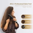thumbnail image 2 of Flat Iron 1 Inch Titanium Hair Straightener with Adjustable Temperature High Heat 450 degrees Frizz Free Dual Voltage Heats Up Quickly Matte Black, 2 of 7