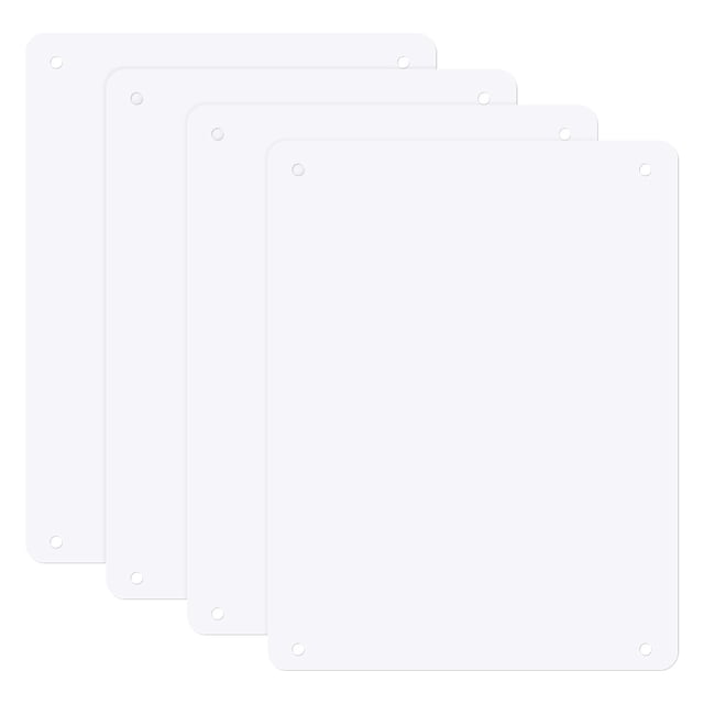 Uxcell 4-Pack Letreros de Metal en Blanco Blancos 11x14 Pulgadas Placas de Aluminio para Sublimación Letreros en Blanco para Manualidades/Jardín/Exteriores Grosor 0.03 Pulgadas