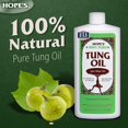 thumbnail image 2 of Aceite de tung 100% puro de hope's para acabado y sellador de madera, 480 ml, 2 of 8