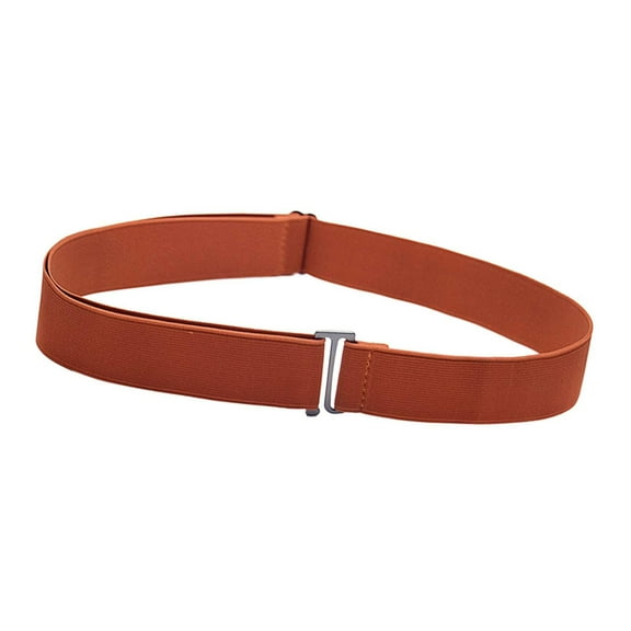 Women Stretch Belt Ladies Belts Fashion Adjustable Comfortable Elastic Belt Brown