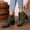 Army Green, variant on Women's Chunky Ankle Boots Faux Suede Combat Lace-Up Ankle-High Winter
