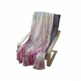 thumbnail image 4 of Modern Soft Flannel Fleece Throw Blanket, Charming Blossoms Flowers Buds Rays Waves Rainbow Ombre Art Print, Cozy Plush for Indoor and Outdoor Use, 60" x 80", Fuchsia White, by Ambesonne, 4 of 6